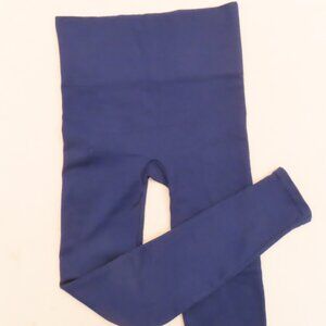 Spanx Look At Me Ribbed Leggings Holiday Christmas Capsular Medium Blue